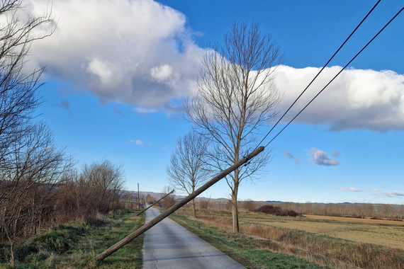 Bura srušila stupove postavljene za potrebe projekta RUNE